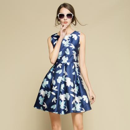 Good Quality Fashion Floral Sleeveless Dress