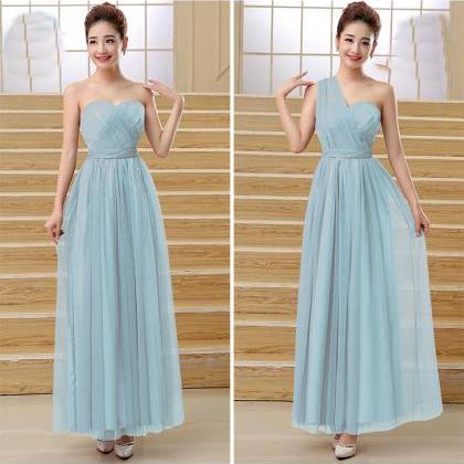 Cute Multi Wear Evening Party Dress - Light Blue