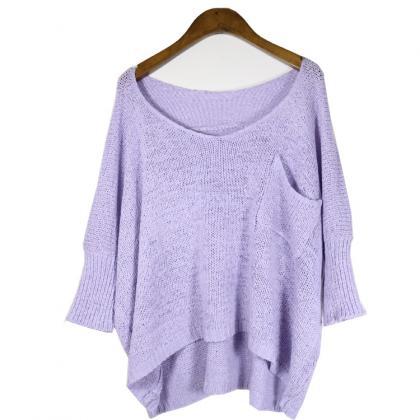 High Quality Casual Batwing Sleeve Sweaters With..