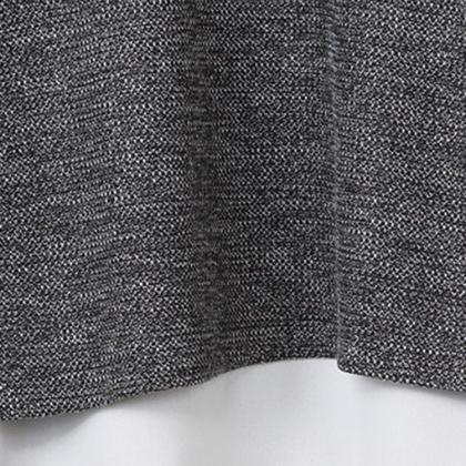 Fashion Style O Neck Chiffon Long Sleeve Sweater