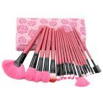 Pink Floral 18pcs Professional Makeup Brush Set..