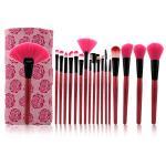 Pink Floral 18pcs Professional Makeup Brush Set..