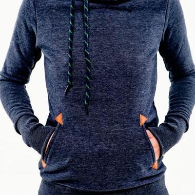 Fashion Long Sleeve Hooded Collar Pocket Design Sweatshirt (6Colors)
