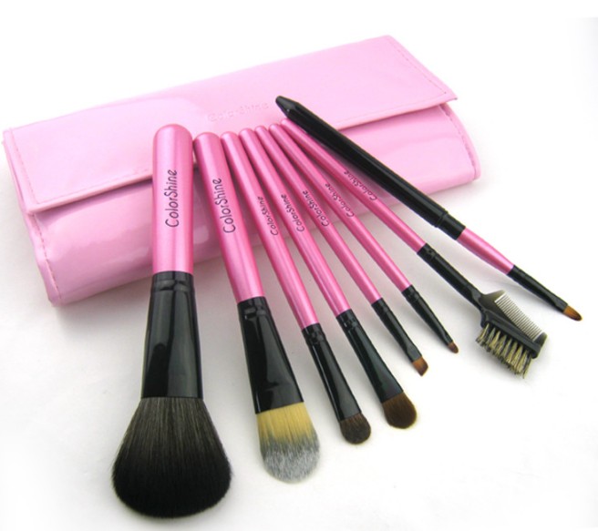 High Quality 8pcs animal clip-on cosmetic Pink Makeup brushes set 