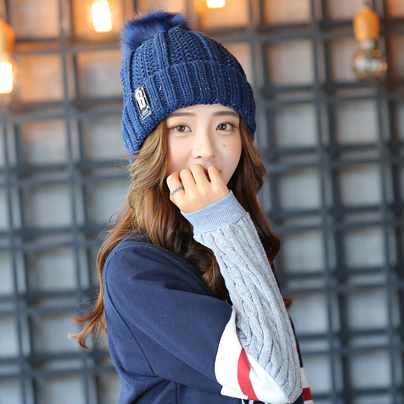 Shipping Super Cute Hat Knit Cap For Winter - Blue