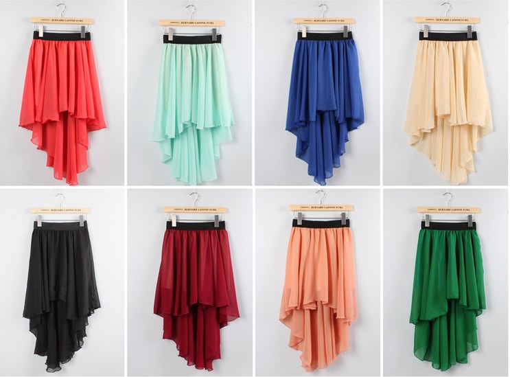 Fashion Skirt Ladies Long Maxi Skirt Elastic Waist （8 Colors)