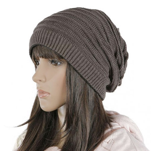 Free shipping Women Knitted Hat Cap - Dark Grey