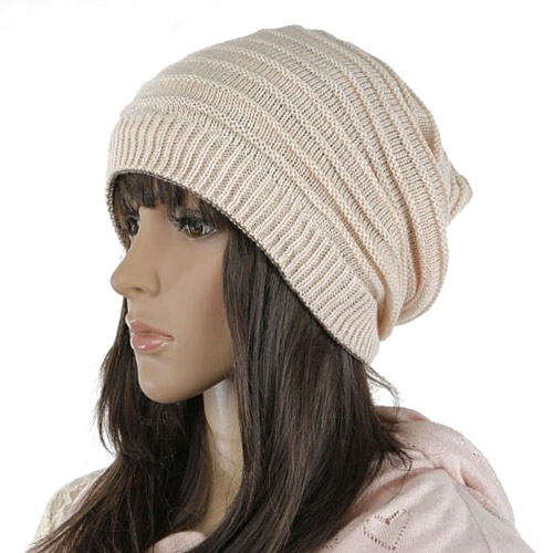 Women Knitted Hat Cap - Beige