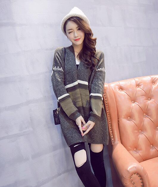 Fashion Bat Sleeve Cardigan Loose Knitted Jacket