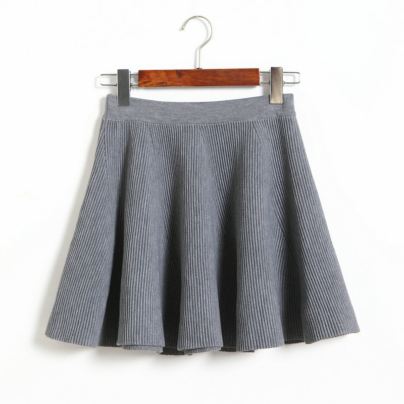Women Spring Casual Sexy Mini Knit Skirt 