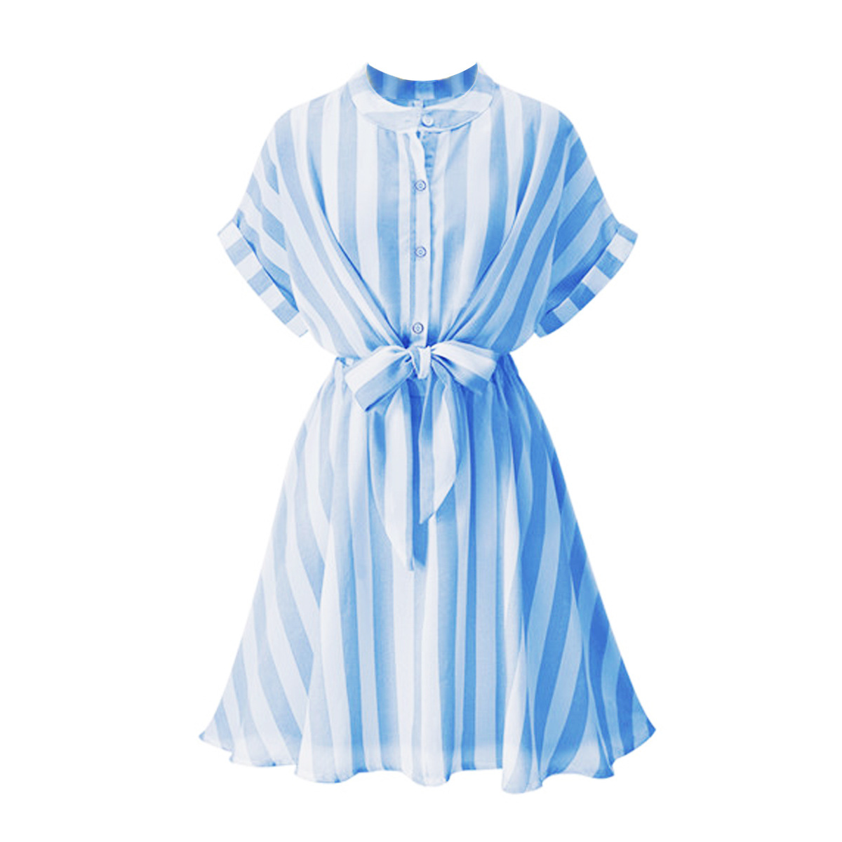 princess polly baby blue dress Casual Stripe Chiffon Dress on Luulla