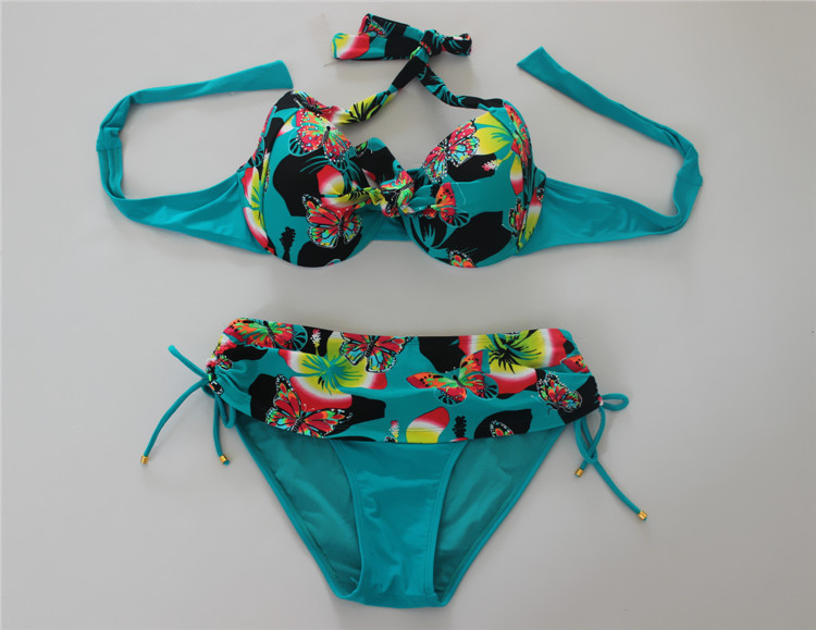 Women Sexy Butterfly Swimwear Bikini - Green