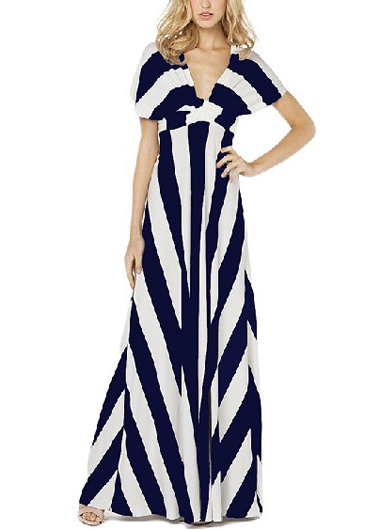 Convertible Striped Long Maxi Dress on Luulla