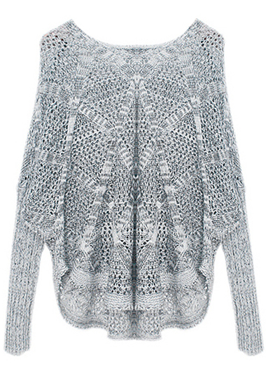 Fashion V Neck Knitting Wool Sweaters - Grey