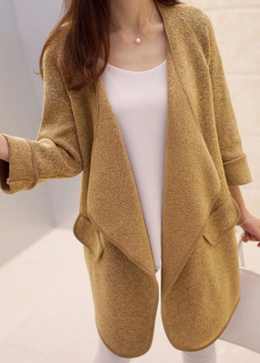 Charming Long Sleeve Pocket Design Coats (2 Colors)