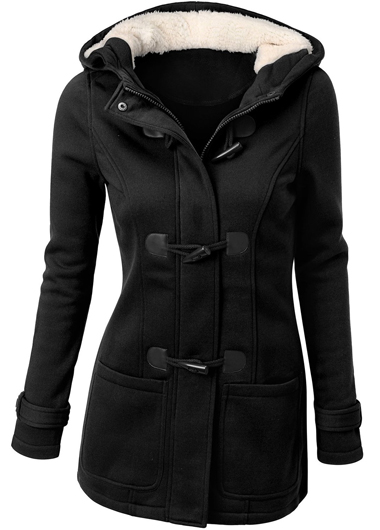 Fashion Single Breasted Long Sleeve Black Coat(4colors)