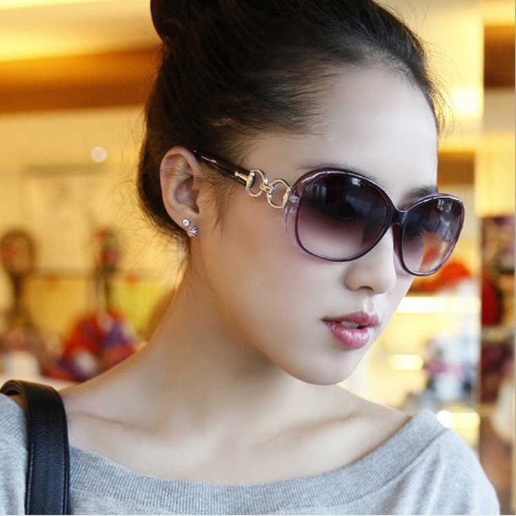 Fashion Gradient Sunglasses For Women - Purple