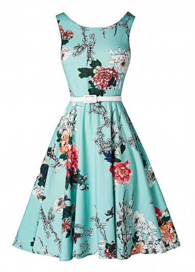 floral tea length dress