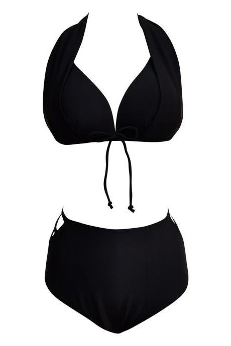 Black High Waist Sexy Bikini Set