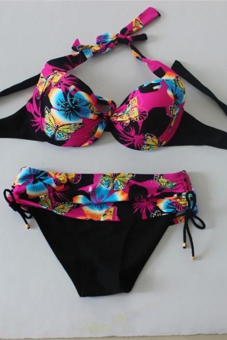 New Sexy Butterfly Women Swimwear Bikini - Purple