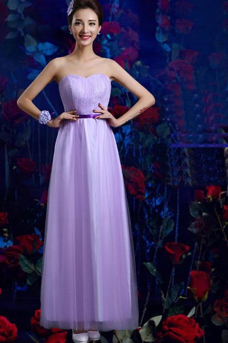 Purple Elegant Maxi Organza Evening Dress