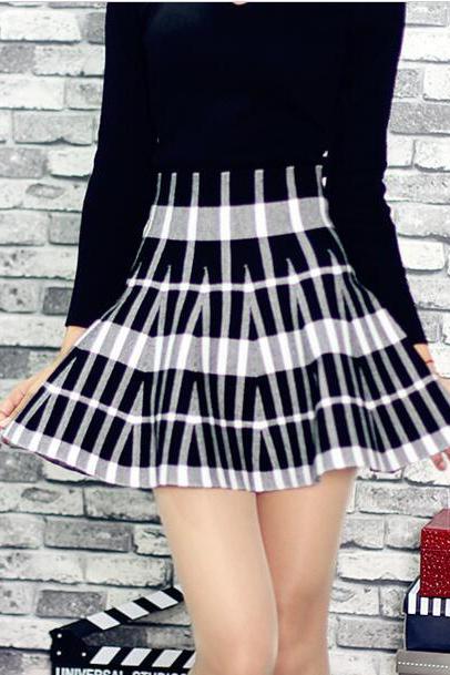 New Design Fashion A-line Mini knitting Skirt