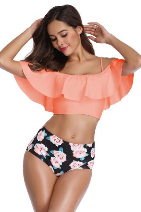 New Sexy Print Bikini Swimwear - Pink