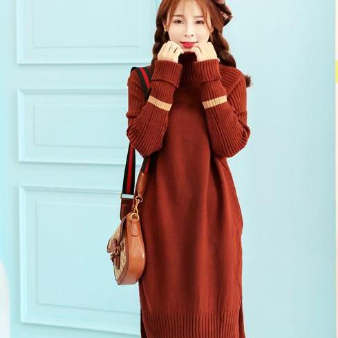 strapless open back dress Wine Red Ruched A-Line Sweater Dress