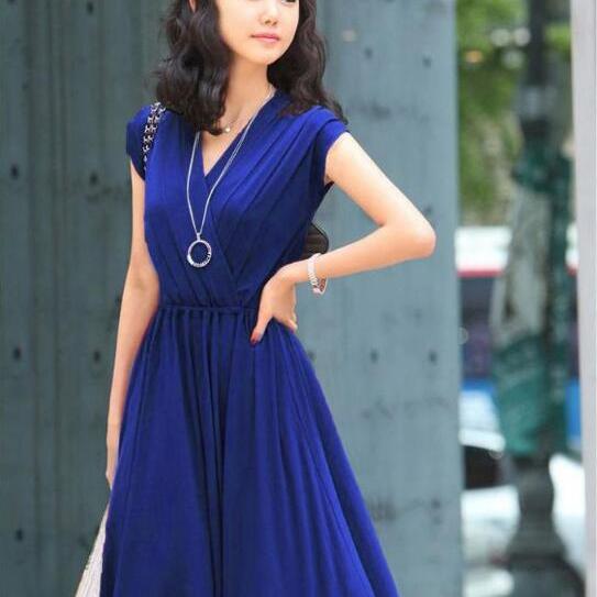 Cotton Rib Cap Sleeve Dress main image 0