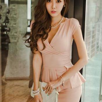 light pink work dress
