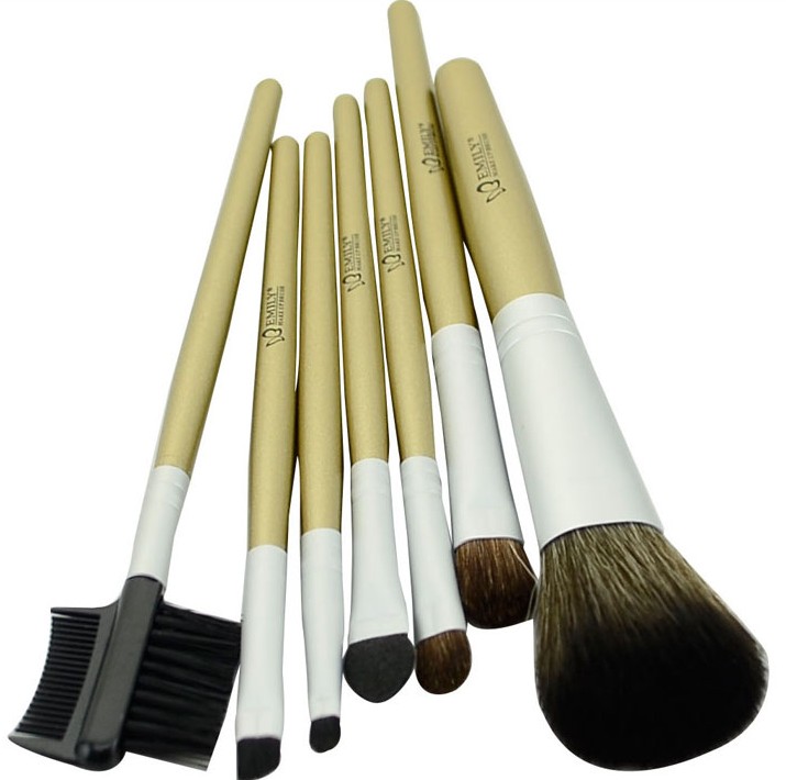 Good 7pcs/set Natural Makeup Brush Cosmetic Brushes Set Kit For Daily Beauty Golden on Luulla